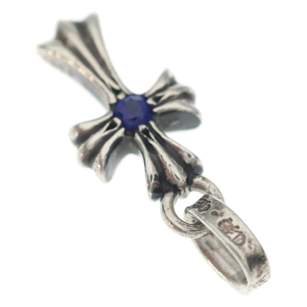 CHROME HEARTS(クロムハーツ) CRS BBYFAT P SAP ベイビーファットクロス PAVEサファイア ペンダントトップ シルバー BCA236