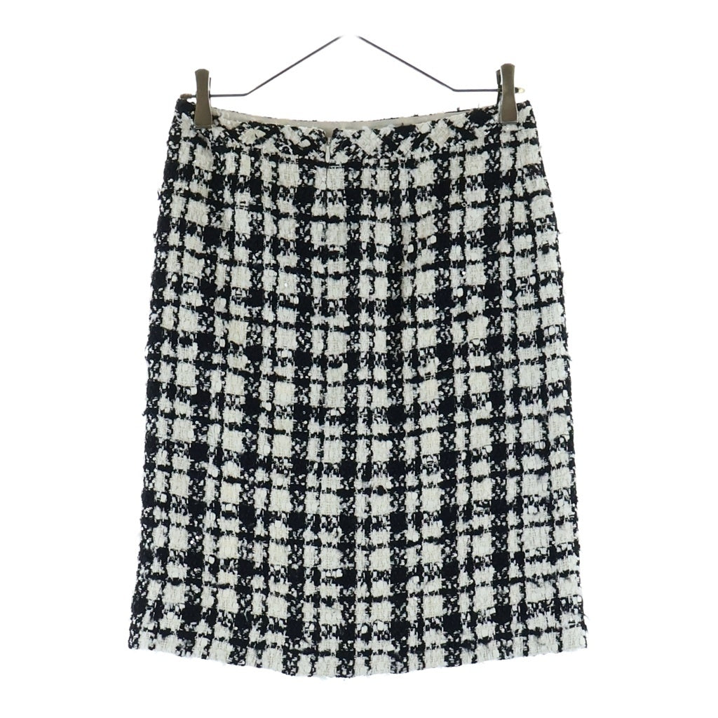 CHANEL(シャネル) バイカラー ツイードスカート ホワイト/ブラック P2552V15981 レディース
