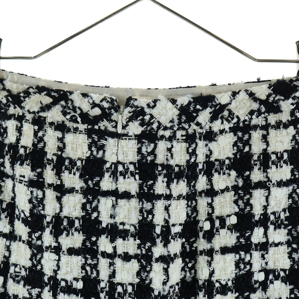 CHANEL(シャネル) バイカラー ツイードスカート ホワイト/ブラック P2552V15981 レディース