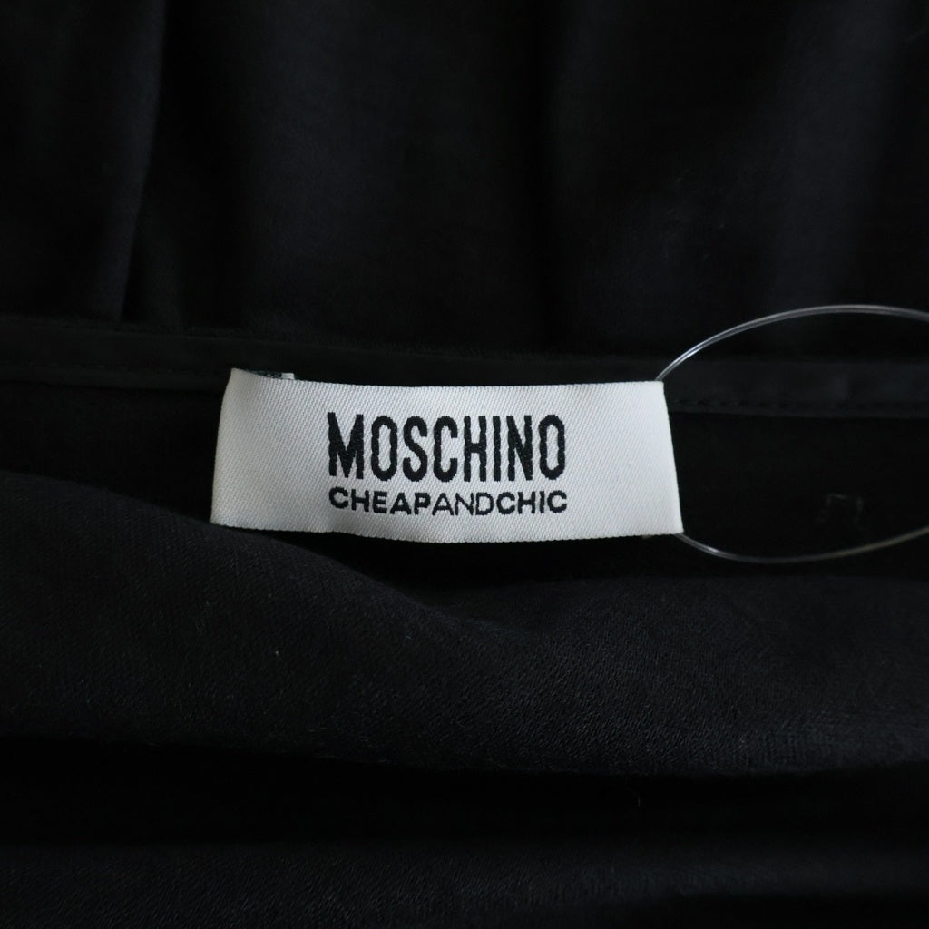 MOSCHINO(モスキーノ) フリル ワンピース 長袖 ブラック レディース
