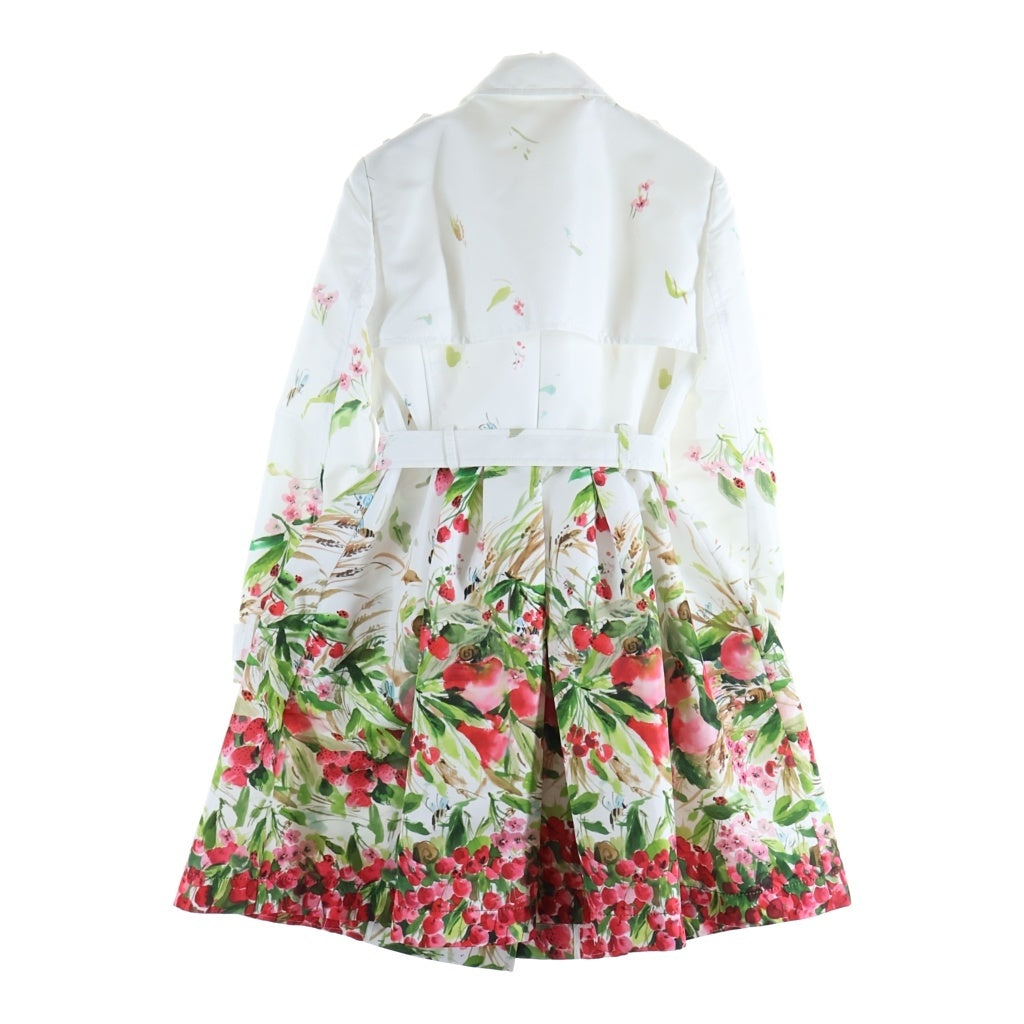 RED VALENTINO(レッド ヴァレンティノ) ダブルブレスト コート ロング アウター ホワイト/ピンク レディース
