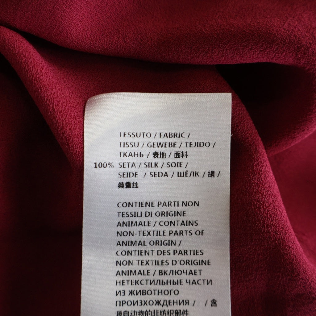 GUCCI(グッチ) ノースリーブ トップス リボンタイ サテン レッド レディース