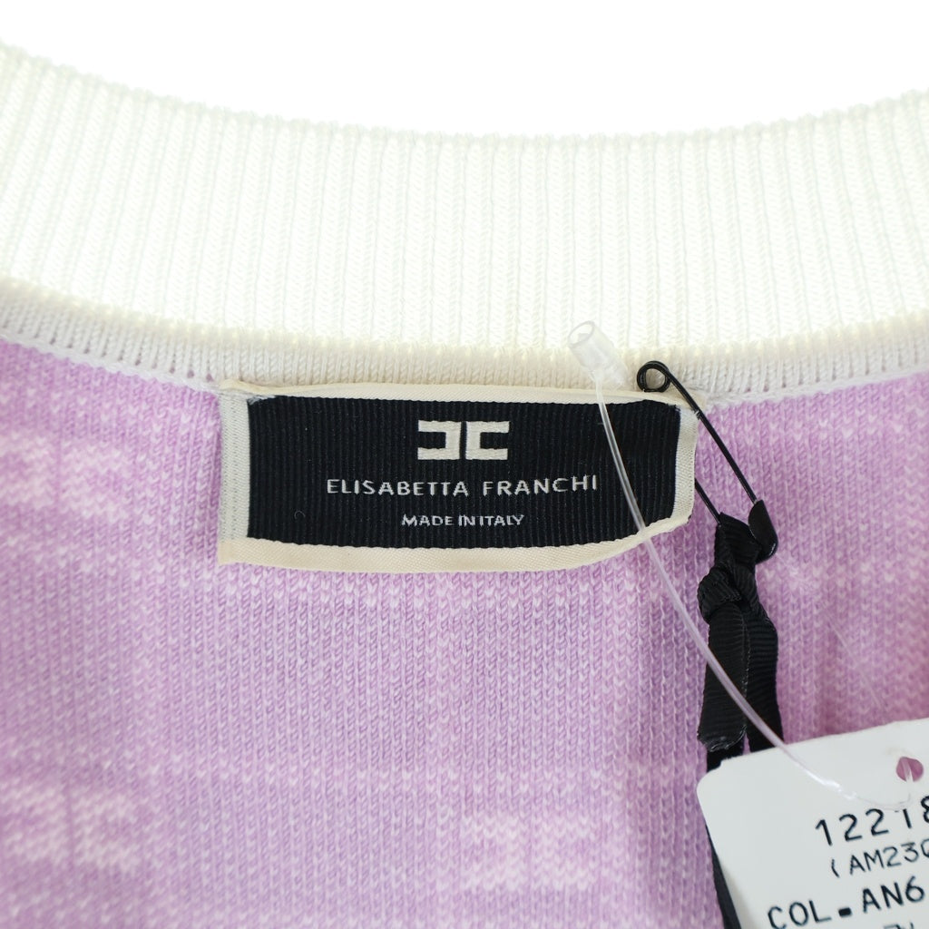 Elisabetta FRANCHI(エリザベッタフランキ) ニット ロング カーディガン パープル レディース