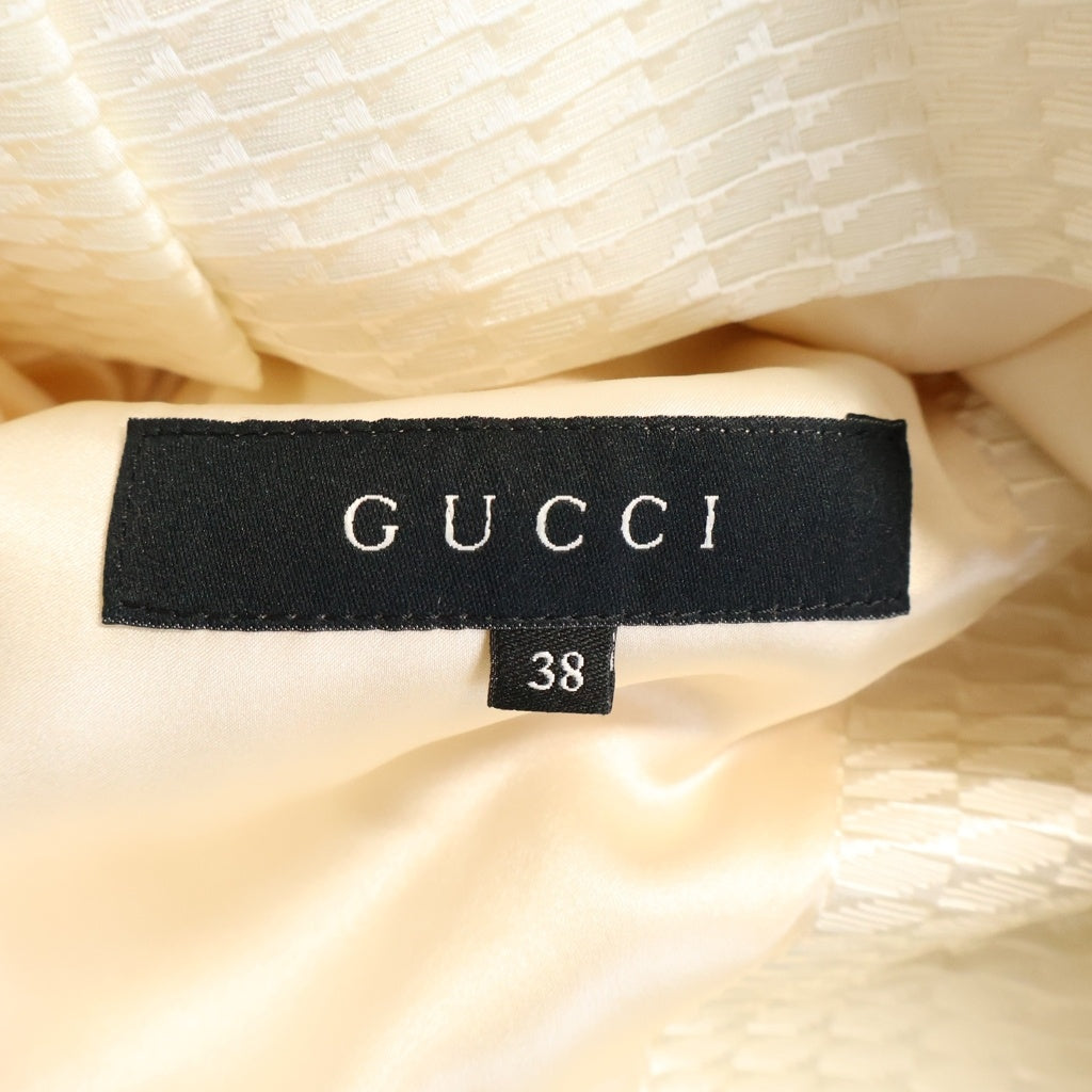 GUCCI(グッチ) 2Bテーラードジャケット アセテート ナイロン アイボリー レディース