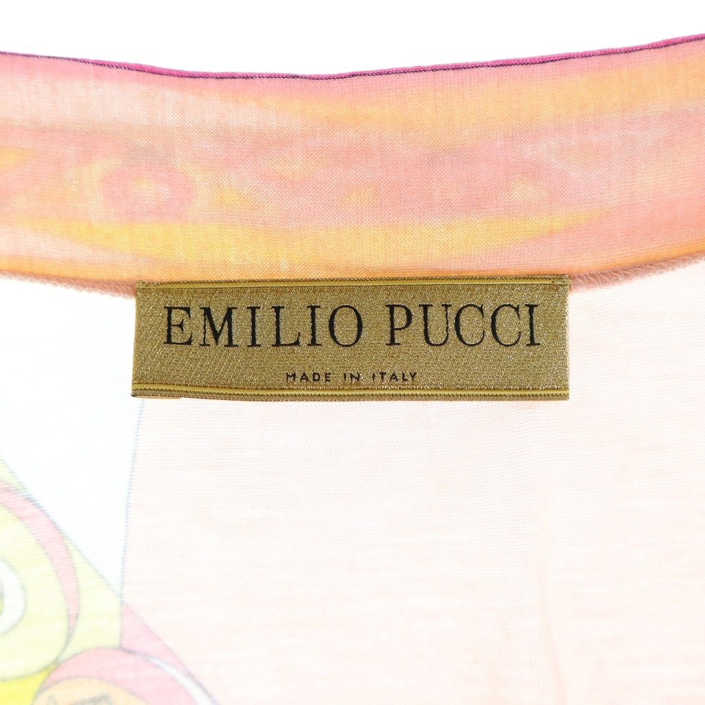 EMILIO PUCCI(エミリオプッチ) チュニック ワンピース 長袖 レーヨン ピンク/イエロー レディース