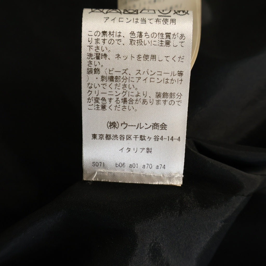 NO BRAND(ノーブランド) Be Blumarine ビーブルマリン コート ロング スパンコール ブラック レディース
