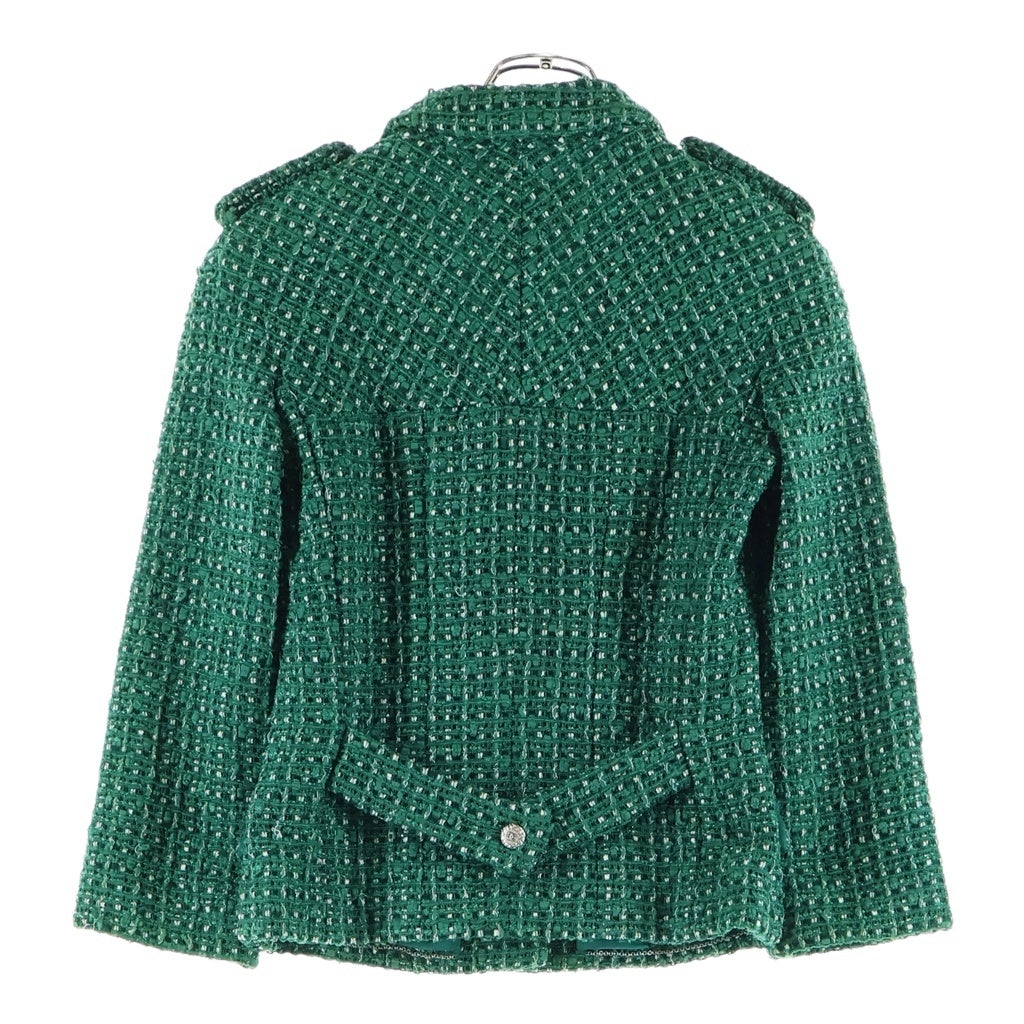 CHANEL(シャネル) ツイードジャケット グリーン ココボタン レディース P27772V16008
