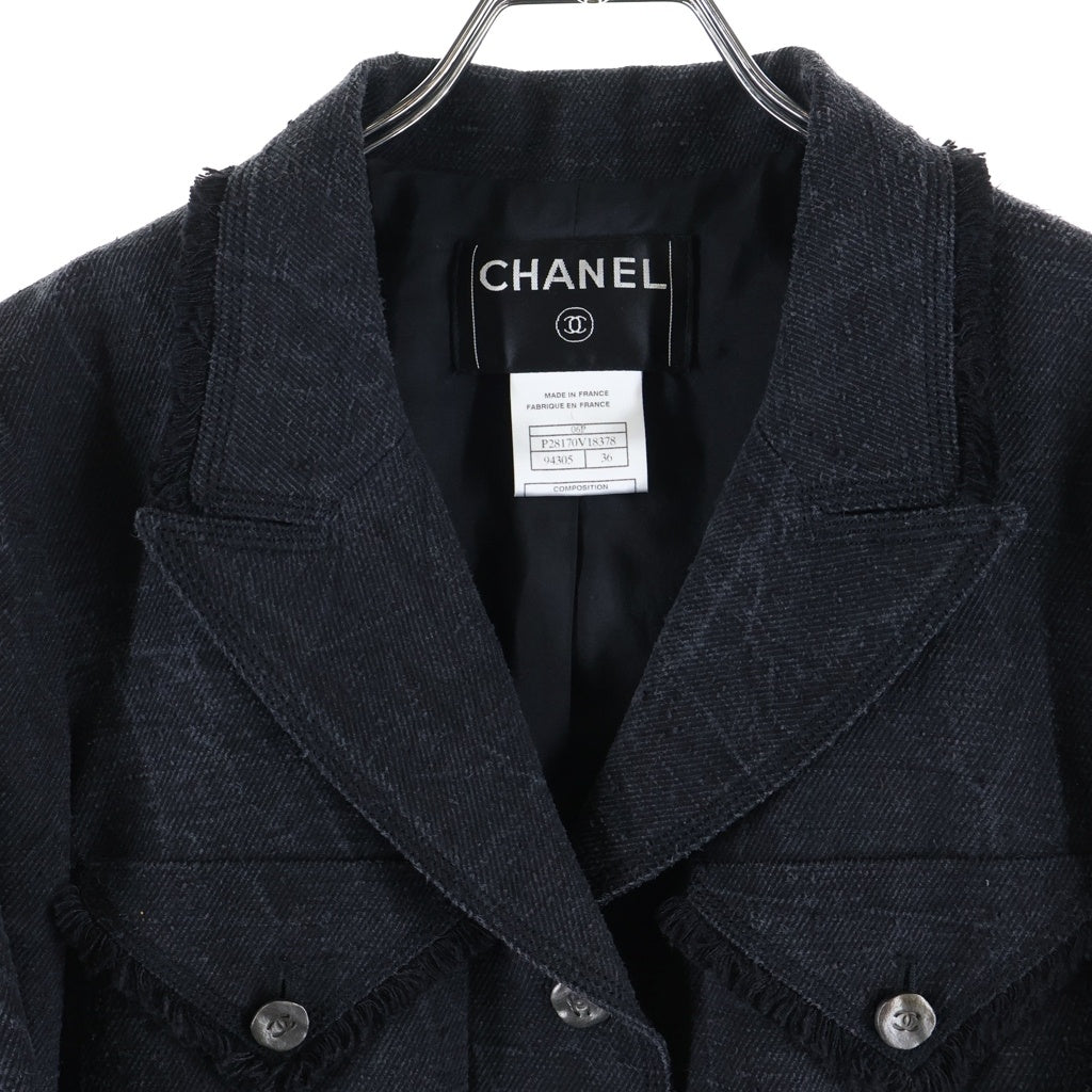 CHANEL(シャネル) デニム ジャケット アウター 06P ブラック レディース P28170