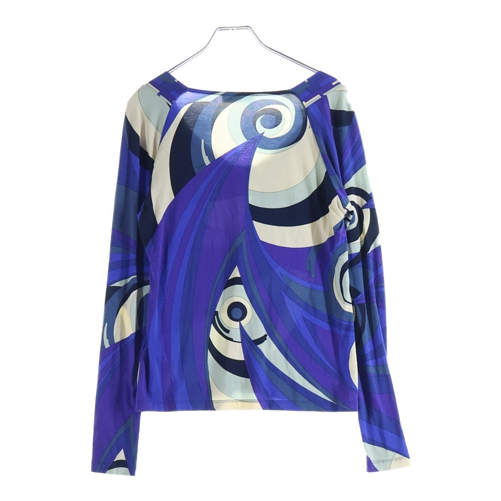 EMILIO PUCCI(エミリオプッチ) 総柄長袖Tシャツ ブルー レディース 96RO05