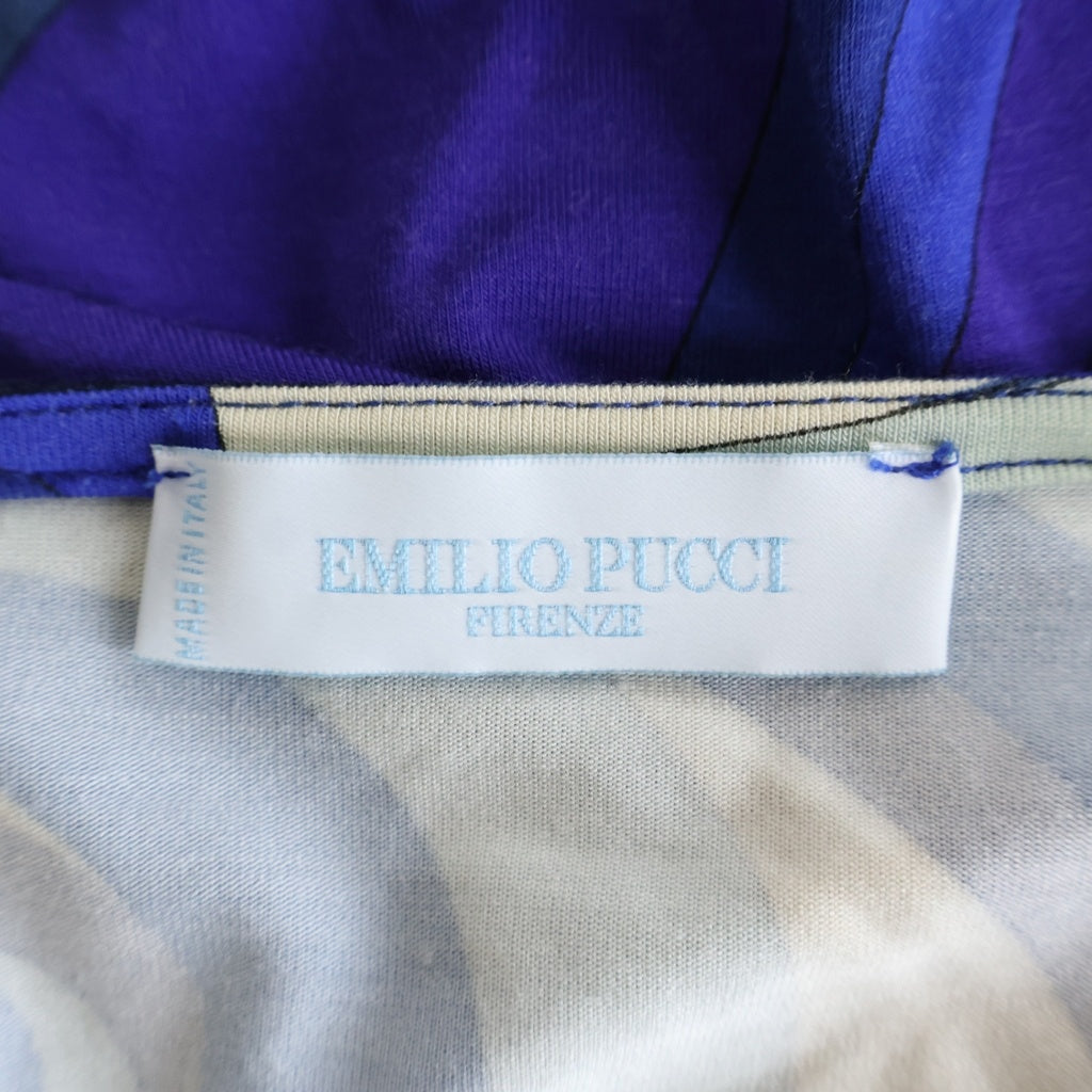 EMILIO PUCCI(エミリオプッチ) 総柄長袖Tシャツ ブルー レディース 96RO05