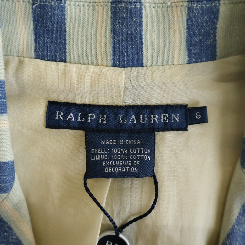 RALPH LAUREN(ラルフローレン) ジャケット アウター 長袖 ストライプ ブルー/ホワイト レディース