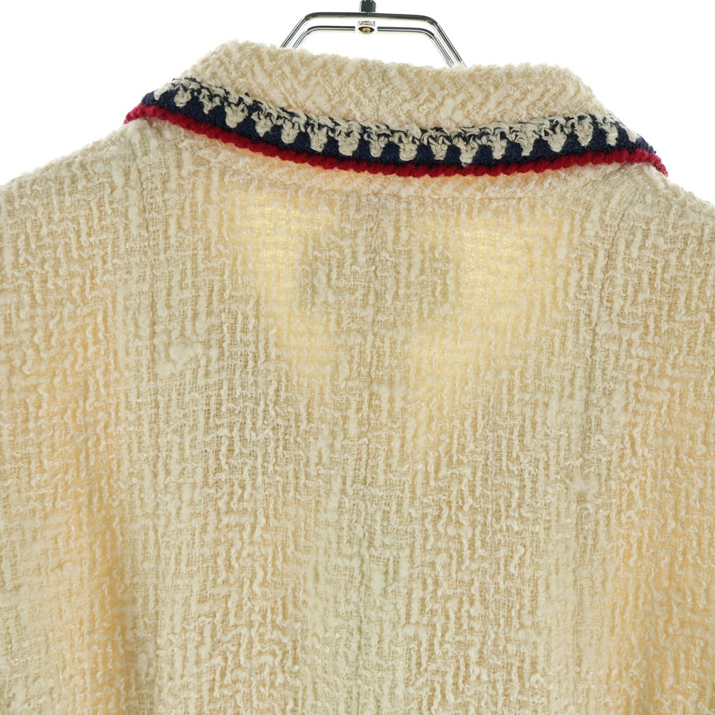 CHANEL(シャネル) ツイード ジャケット アウター 06A カメリア アイボリー P28981 レディース