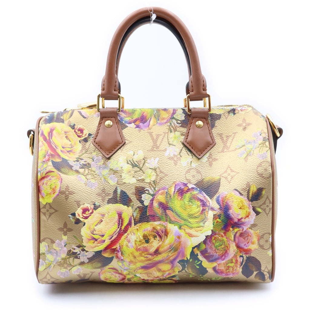 LOUIS VUITTON(ルイヴィトン) LVガーデン スピーディ25 バンドリエール ハンドバック 2wayショルダー レザー ゴールド/ブラウン レディース