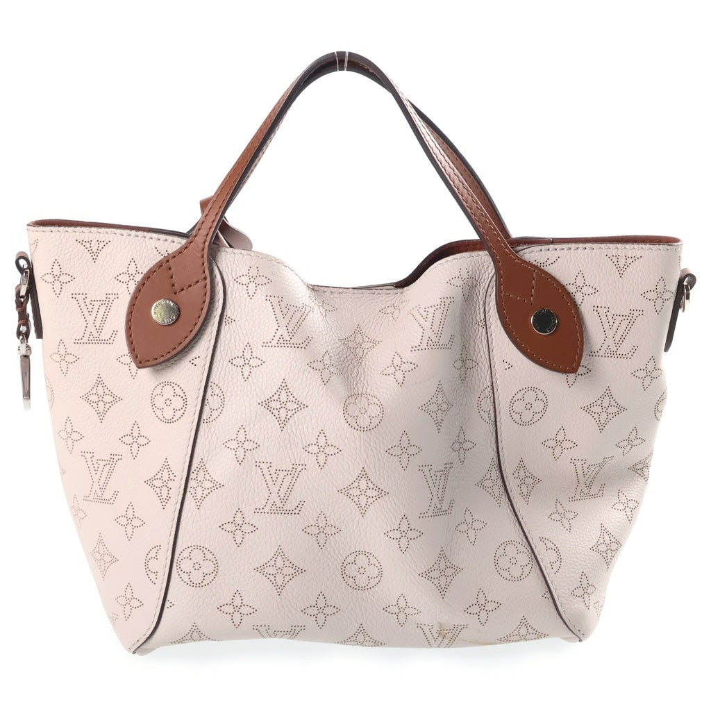 LOUIS VUITTON(ルイヴィトン) ヒナPM マヒナモノグラム レザーショルダーバッグ ベージュ/ブラウン M55551 レディース