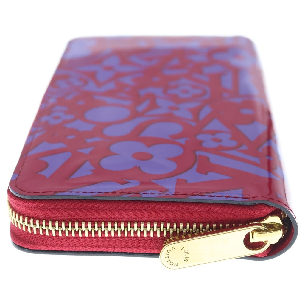 LOUIS VUITTON(ルイヴィトン) ヴェルニ スイートモノグラム ローズアンディアン ジッピーウォレット 長財布 レッド/パープル M90123 レディース