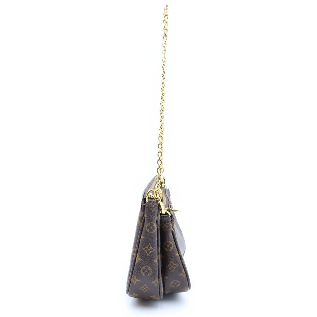 LOUIS VUITTON(ルイヴィトン) モノグラム ミュルティポシェット アクセソワール ショルダーバッグ ブラウン PVCレザー RFID M44840 レディース
