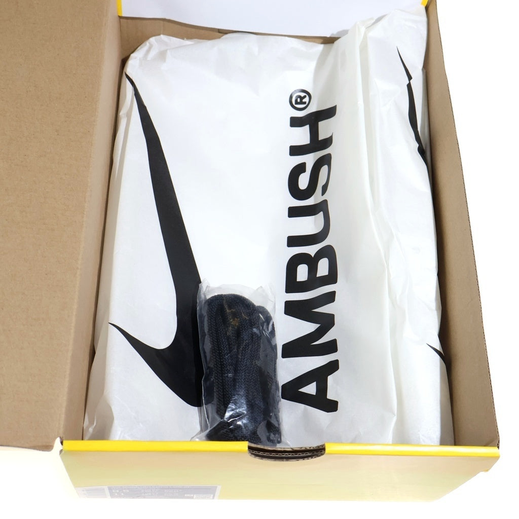 NIKE(ナイキ) ×AMBUSH AIR MORE UPTEMPO LOW VIVID SULFUR AND LIMESTONE アンブッシュ エアモアアップテンポ ハイカットスニーカー ベージュ US9.5/27.5cm