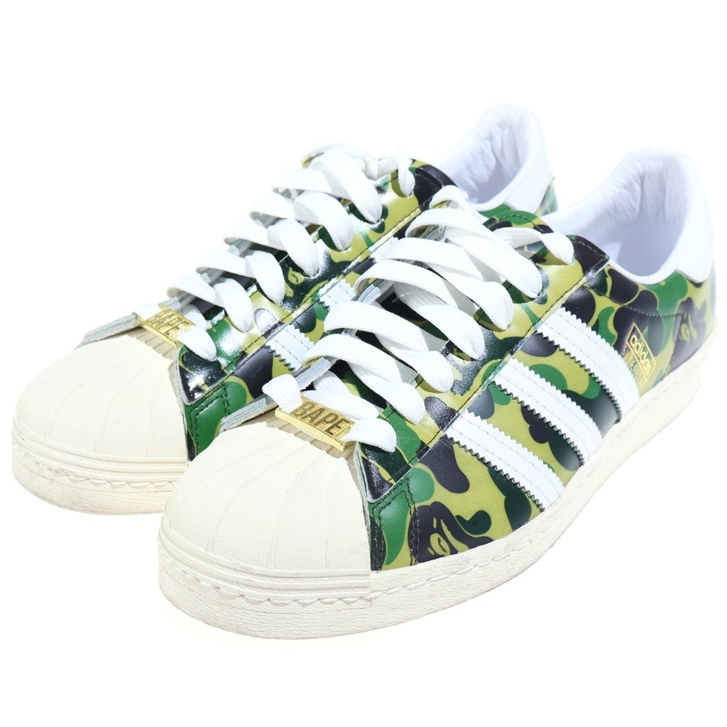 adidas(アディダス) ×A BATHING APE SUPERSTAR 80S ABC-CAMO GZ8981 アベイシング エイプ スーパースター カモ ローカットスニーカー カーキ US9.5/27.5cm