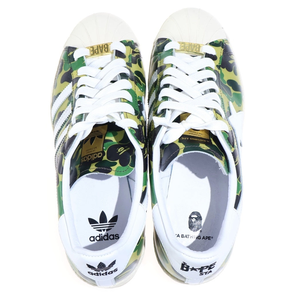 adidas(アディダス) ×A BATHING APE SUPERSTAR 80S ABC-CAMO GZ8981 アベイシング エイプ スーパースター カモ ローカットスニーカー カーキ US9.5/27.5cm