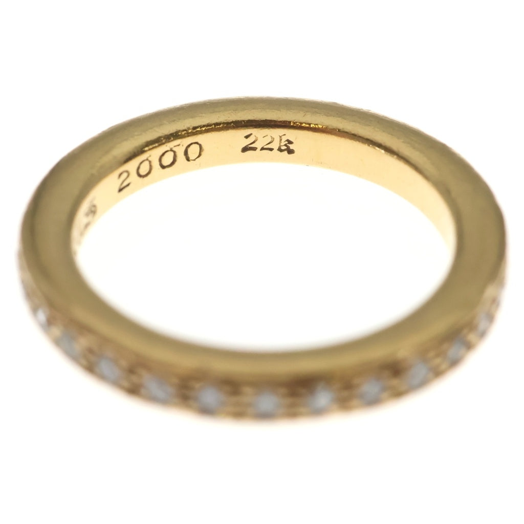 CHROME HEARTS(クロムハーツ) 22K NTFL PAVE DIA ノット トゥルー ファッキン ラブ アフターPAVEダイヤ リング ゴールド