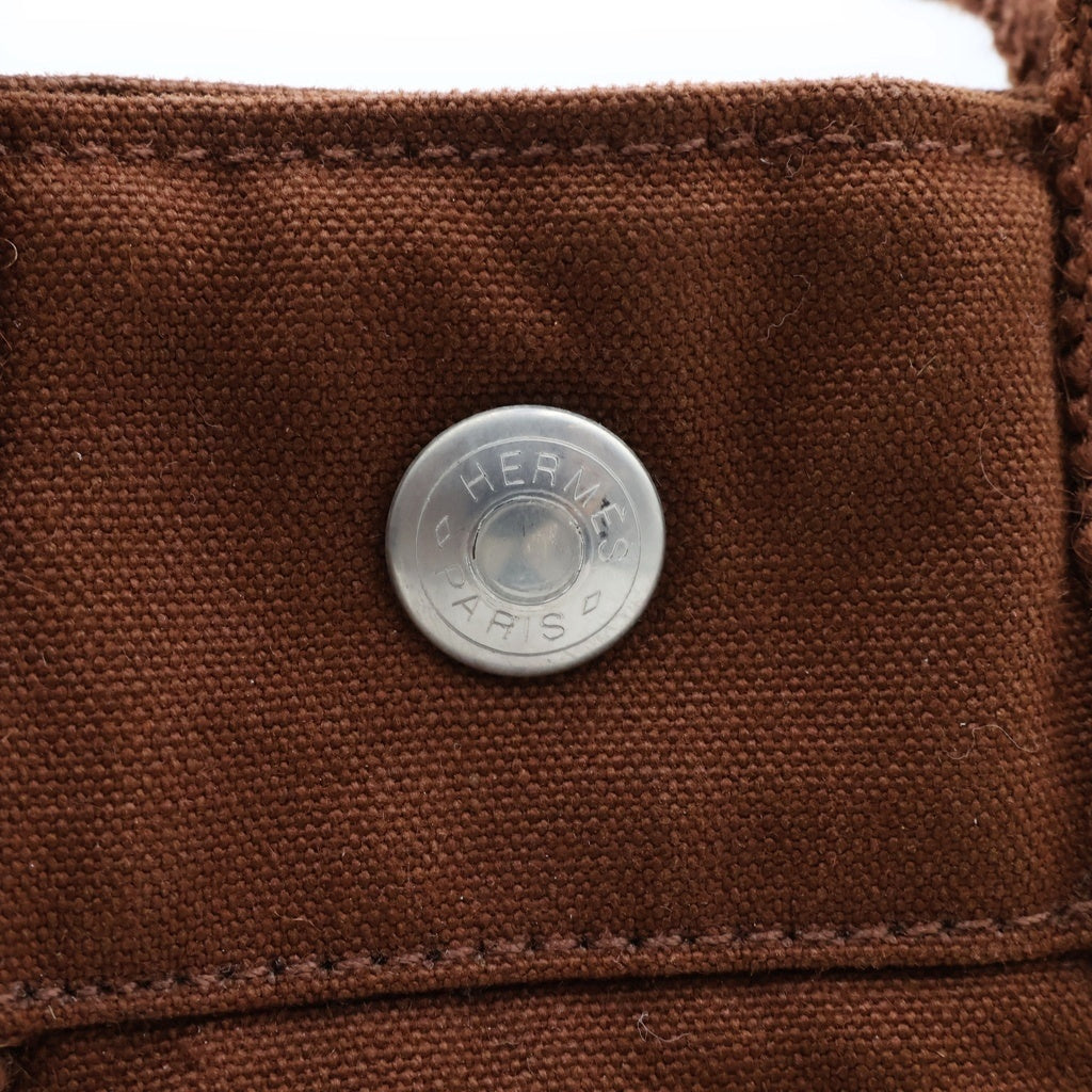 HERMES(エルメス) フールトゥ PM キャンバス トート ハンドバッグ ブラウン