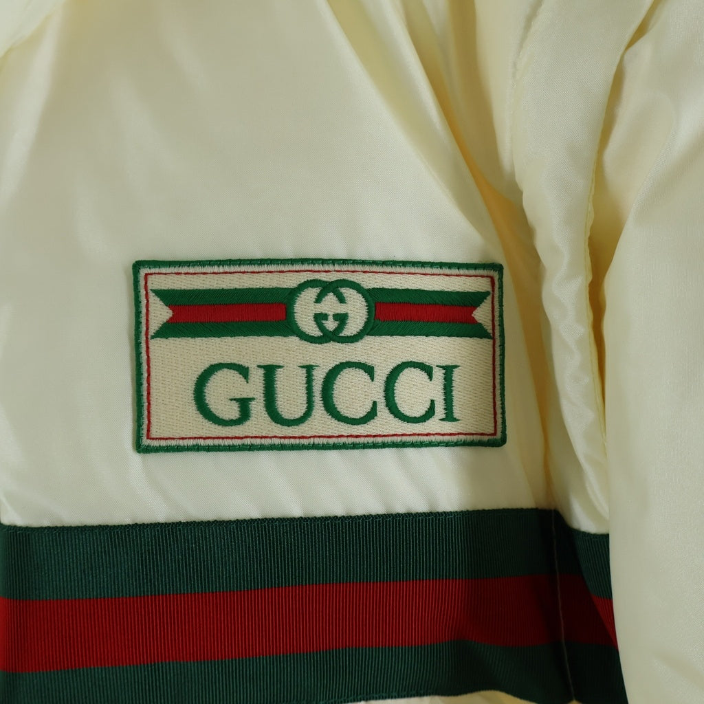 GUCCI(グッチ) ボンバージャケット ダウン アウター シェリーライン ナイロン アイボリー 683216 レディース