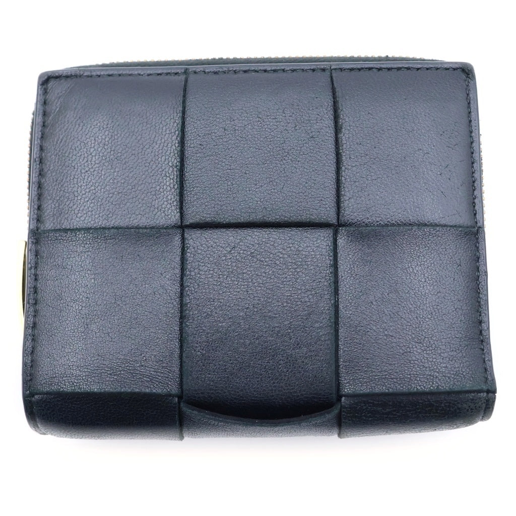 BOTTEGA VENETA(ボッテガヴェネタ) イントレチャート 二つ折り財布 コンパクトウォレット ブラック レディース