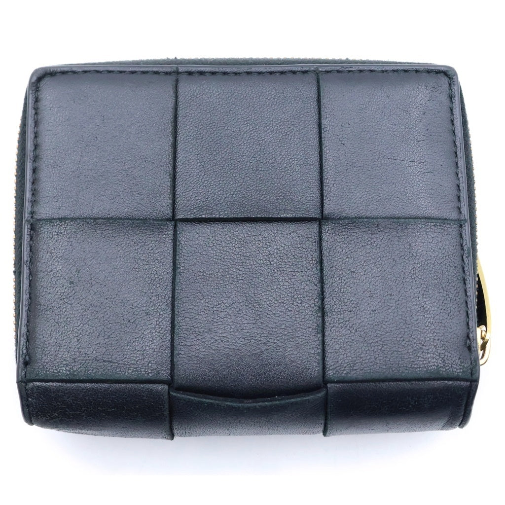 BOTTEGA VENETA(ボッテガヴェネタ) イントレチャート 二つ折り財布 コンパクトウォレット ブラック レディース