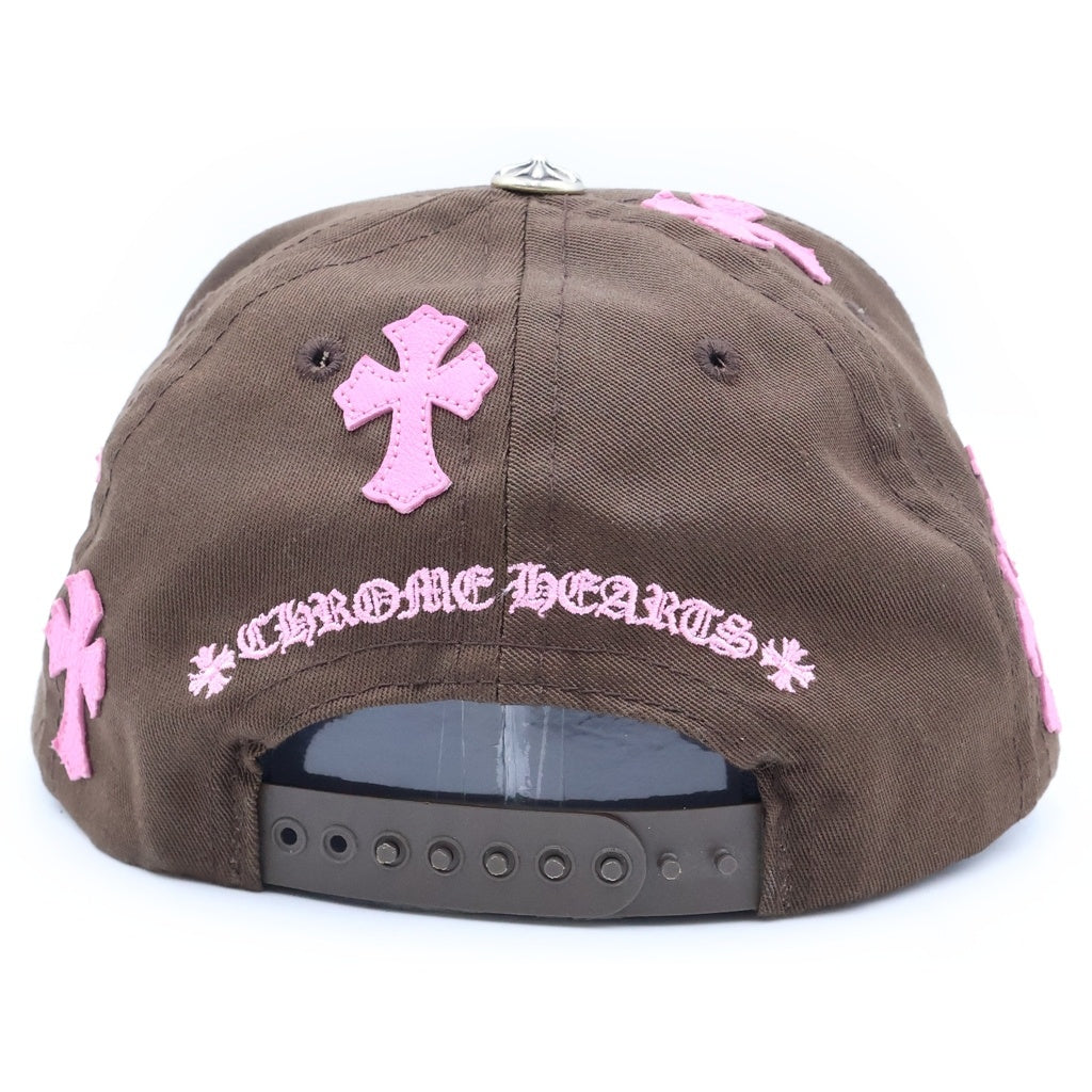 CHROME HEARTS(クロムハーツ) Semetery Cross Patch Trucker Cap セメタリークロスパッチ トラッカーキャップ 帽子 ブラウン/シルバー レディース
