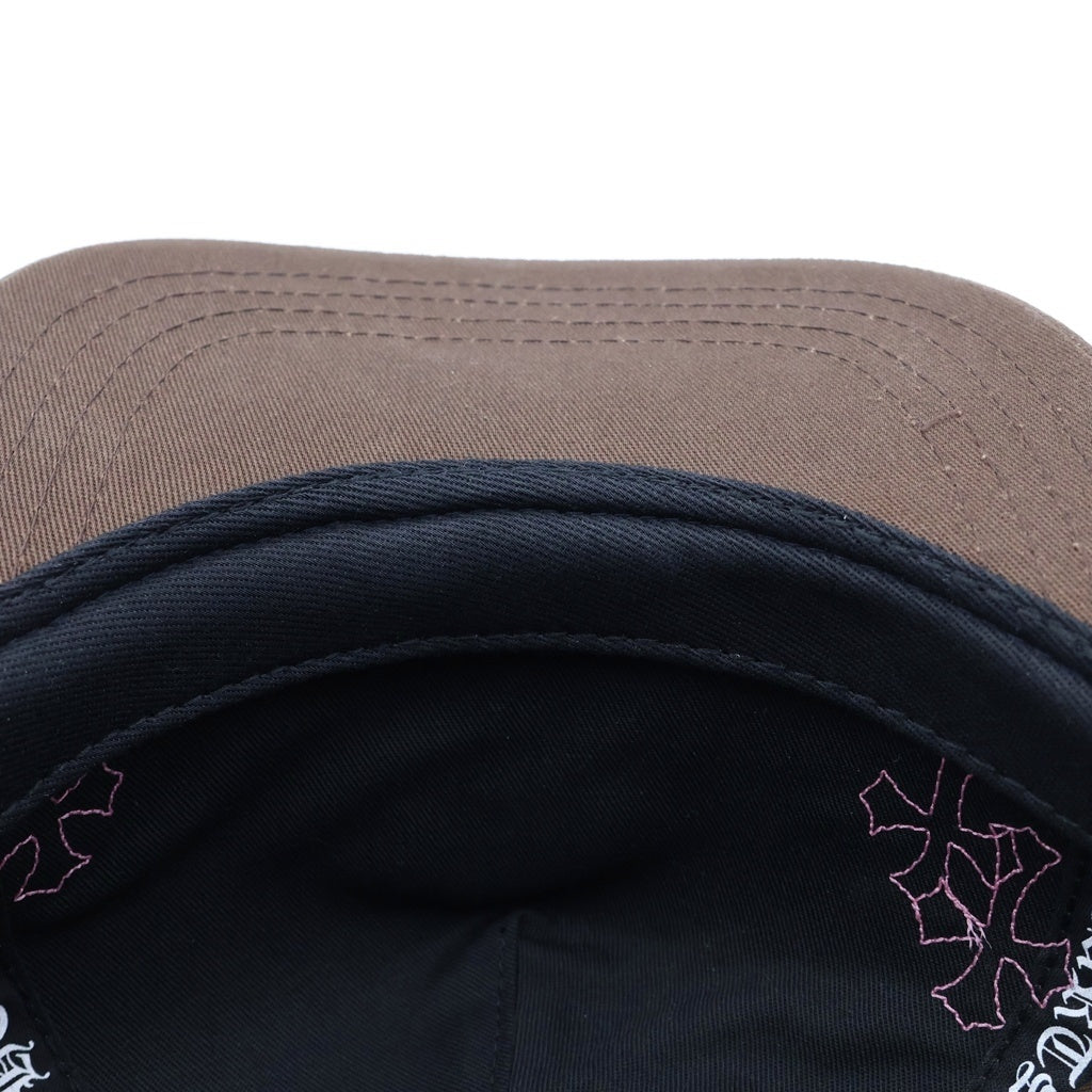 CHROME HEARTS(クロムハーツ) Semetery Cross Patch Trucker Cap セメタリークロスパッチ トラッカーキャップ 帽子 ブラウン/シルバー レディース