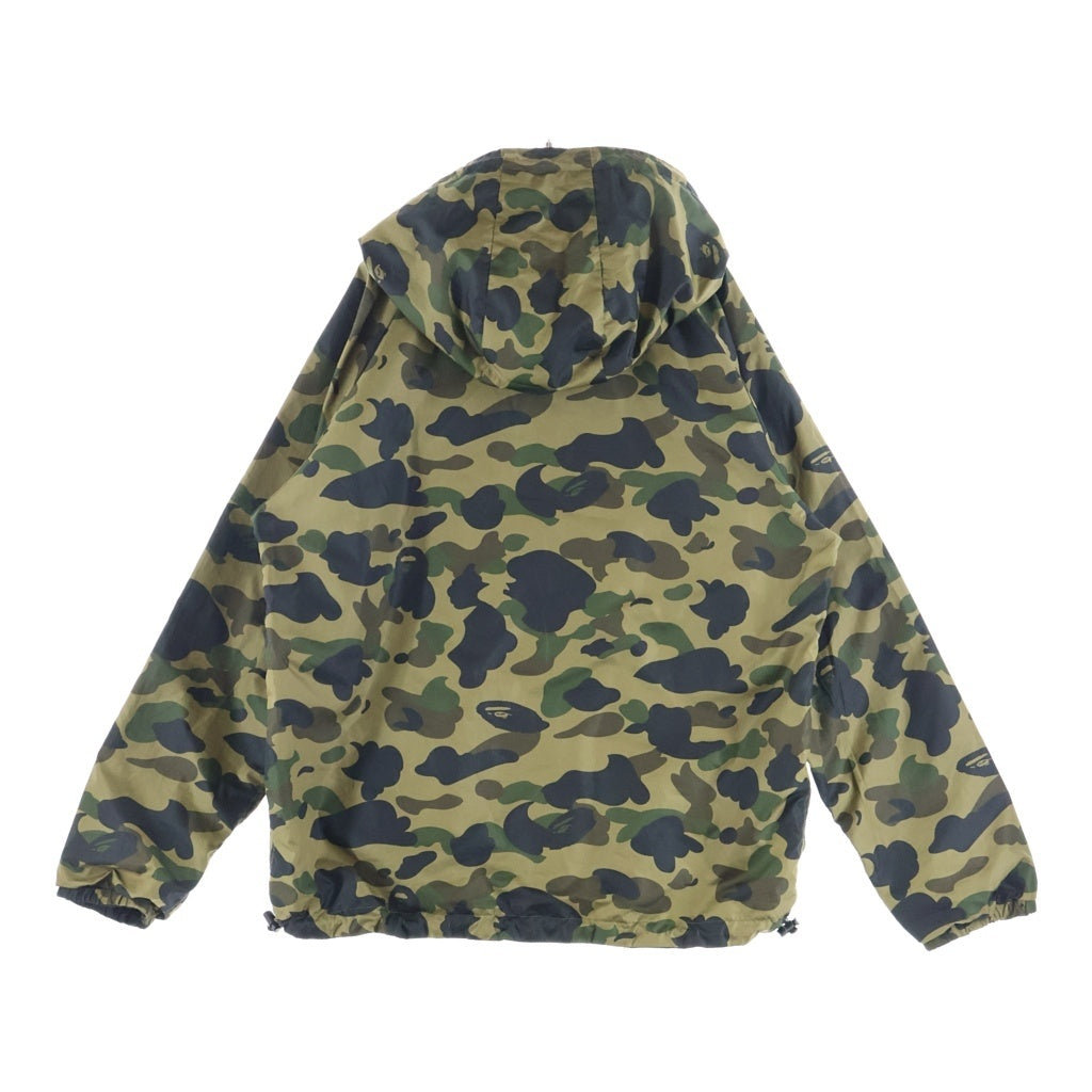 A BATHING APE(アベイシングエイプ) エイプカモ柄 リバーシブル ジップアップ ジャケット ブラック/カーキ 001L0301004X