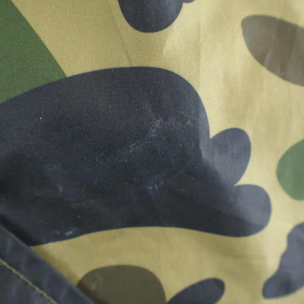 A BATHING APE(アベイシングエイプ) エイプカモ柄 リバーシブル ジップアップ ジャケット ブラック/カーキ 001L0301004X