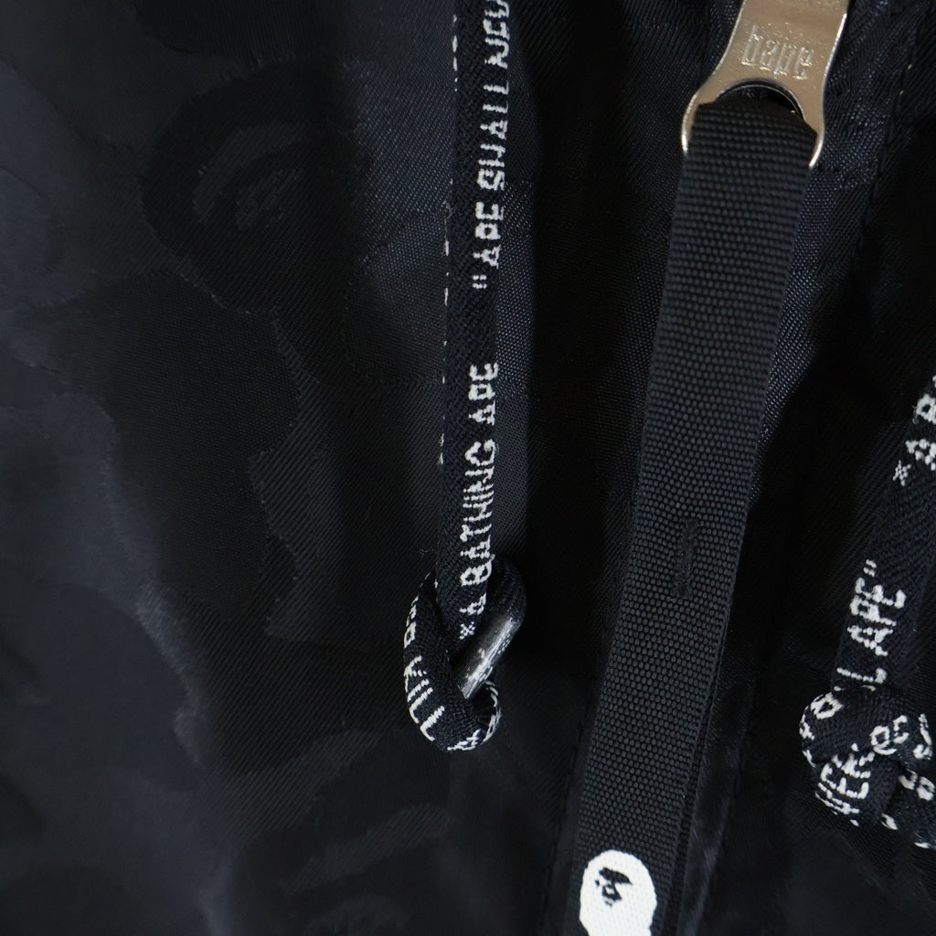 A BATHING APE(アベイシングエイプ) エイプカモ柄 リバーシブル ジップアップ ジャケット ブラック/カーキ 001L0301004X