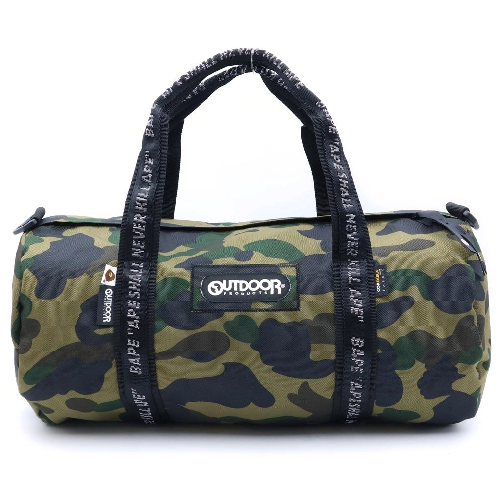 A BATHING APE(アベイシングエイプ) 1ST CAMO DUFFEL BAG カモ柄 ナイロン ダッフル バッグ カーキ