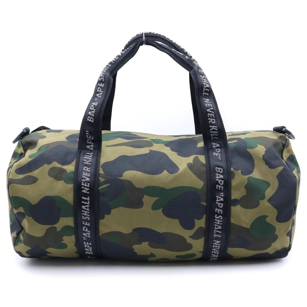 A BATHING APE(アベイシングエイプ) 1ST CAMO DUFFEL BAG カモ柄 ナイロン ダッフル バッグ カーキ