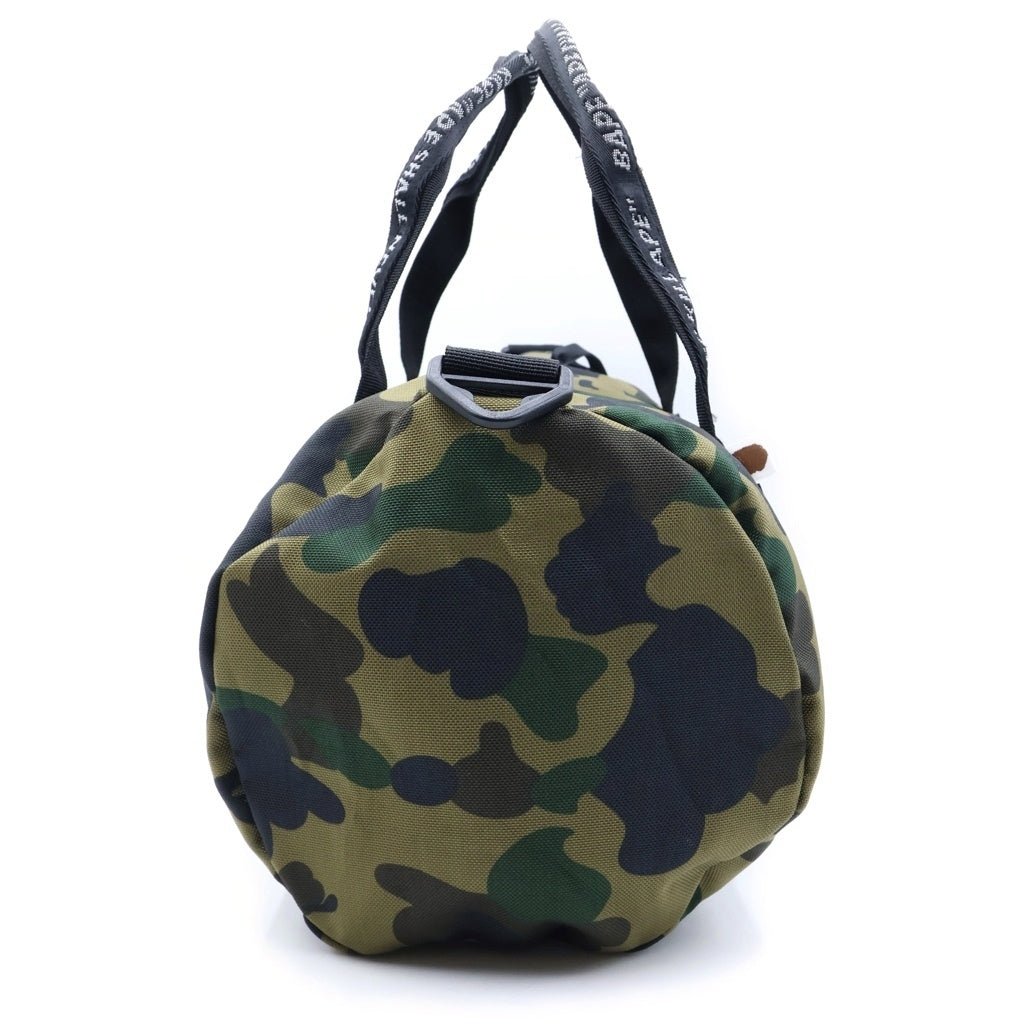 A BATHING APE(アベイシングエイプ) 1ST CAMO DUFFEL BAG カモ柄 ナイロン ダッフル バッグ カーキ