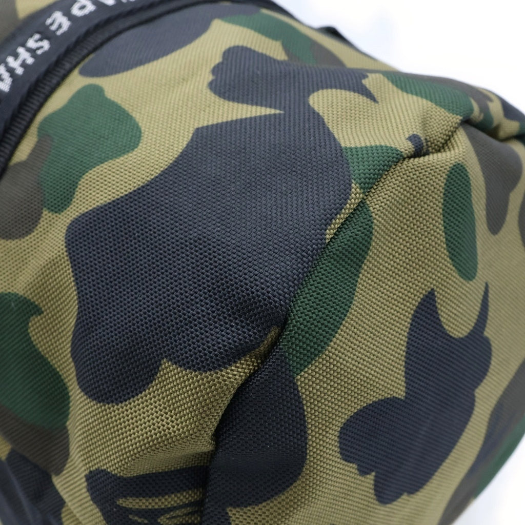 A BATHING APE(アベイシングエイプ) 1ST CAMO DUFFEL BAG カモ柄 ナイロン ダッフル バッグ カーキ