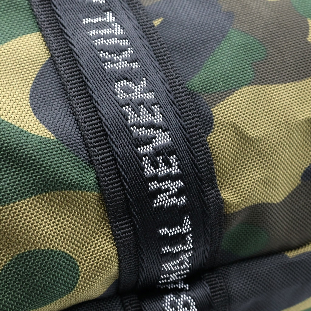 A BATHING APE(アベイシングエイプ) 1ST CAMO DUFFEL BAG カモ柄 ナイロン ダッフル バッグ カーキ