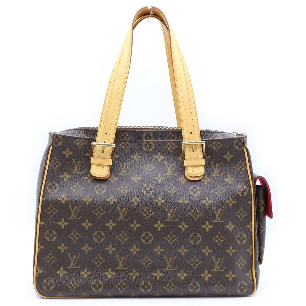 LOUIS VUITTON(ルイヴィトン) モノグラム ミュルティプリシテ ハンドバッグ トートバッグ ブラウン レザー×PVC M51162 ゴールド金具 レディース