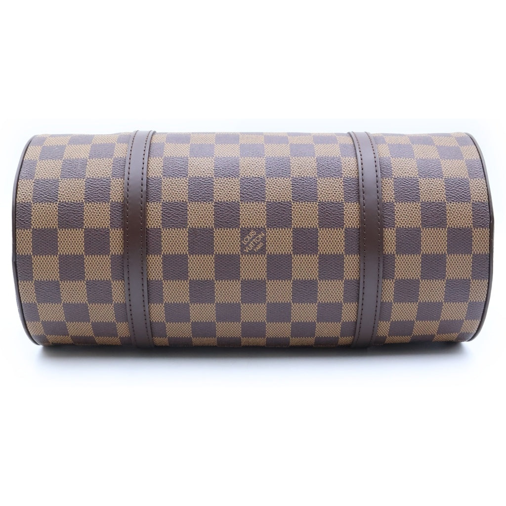 LOUIS VUITTON(ルイヴィトン) ダミエ パピヨン30 ハンドバッグ ボストンバッグ ブラウン レザー×PVC N51303 ゴールド金具 レディース