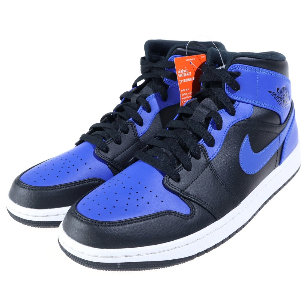 NIKE(ナイキ) AIR JORDAN 1 MID HYPER ROYAL エアジョーダン1 ミッド ハイパーロイヤル ミドルカットスニーカー ブルー/ブラック 554724-077