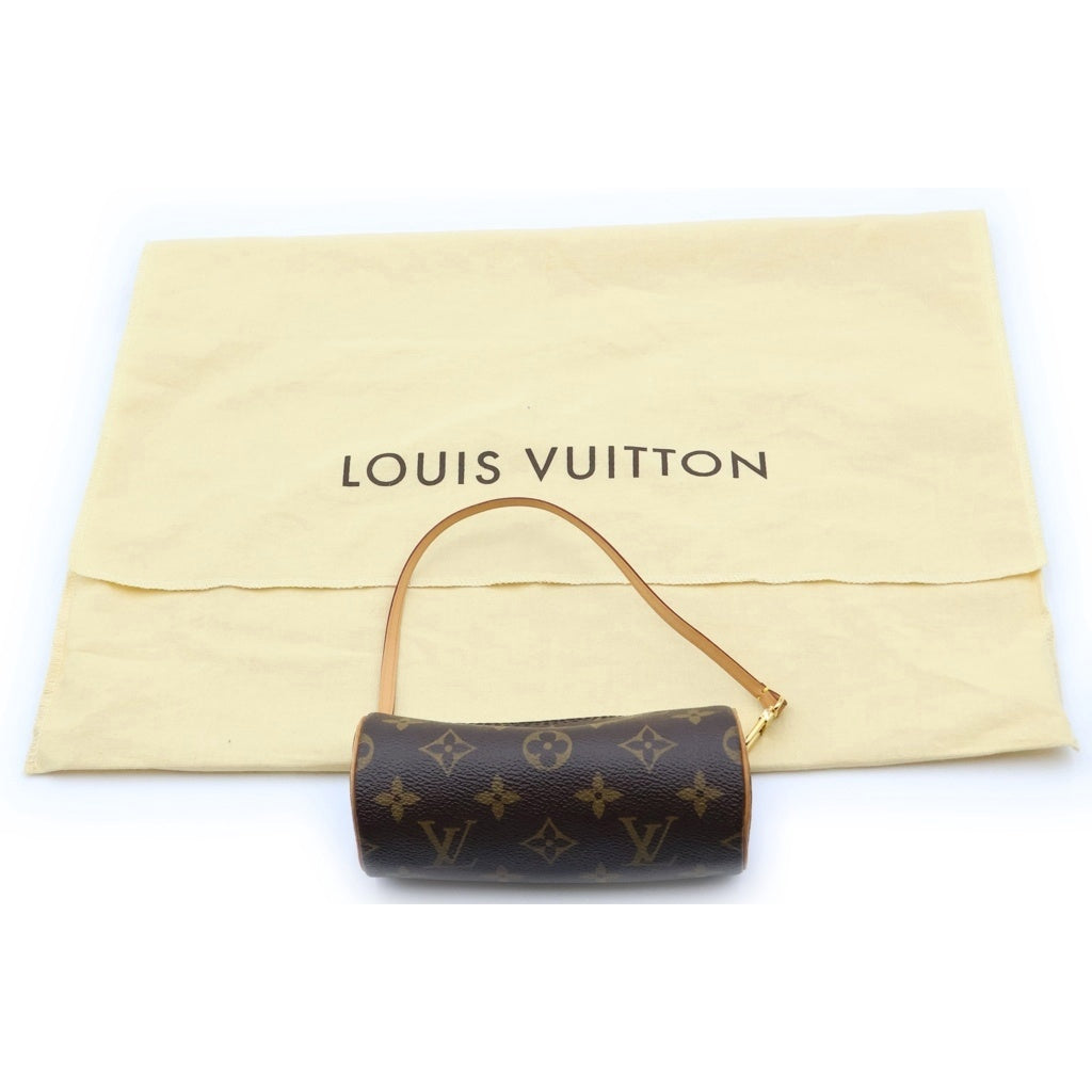 LOUIS VUITTON(ルイヴィトン) モノグラム パピヨン30 ハンドバッグ ボストンバッグ ブラウン レザー×PVC M51385 ゴールド金具 レディース