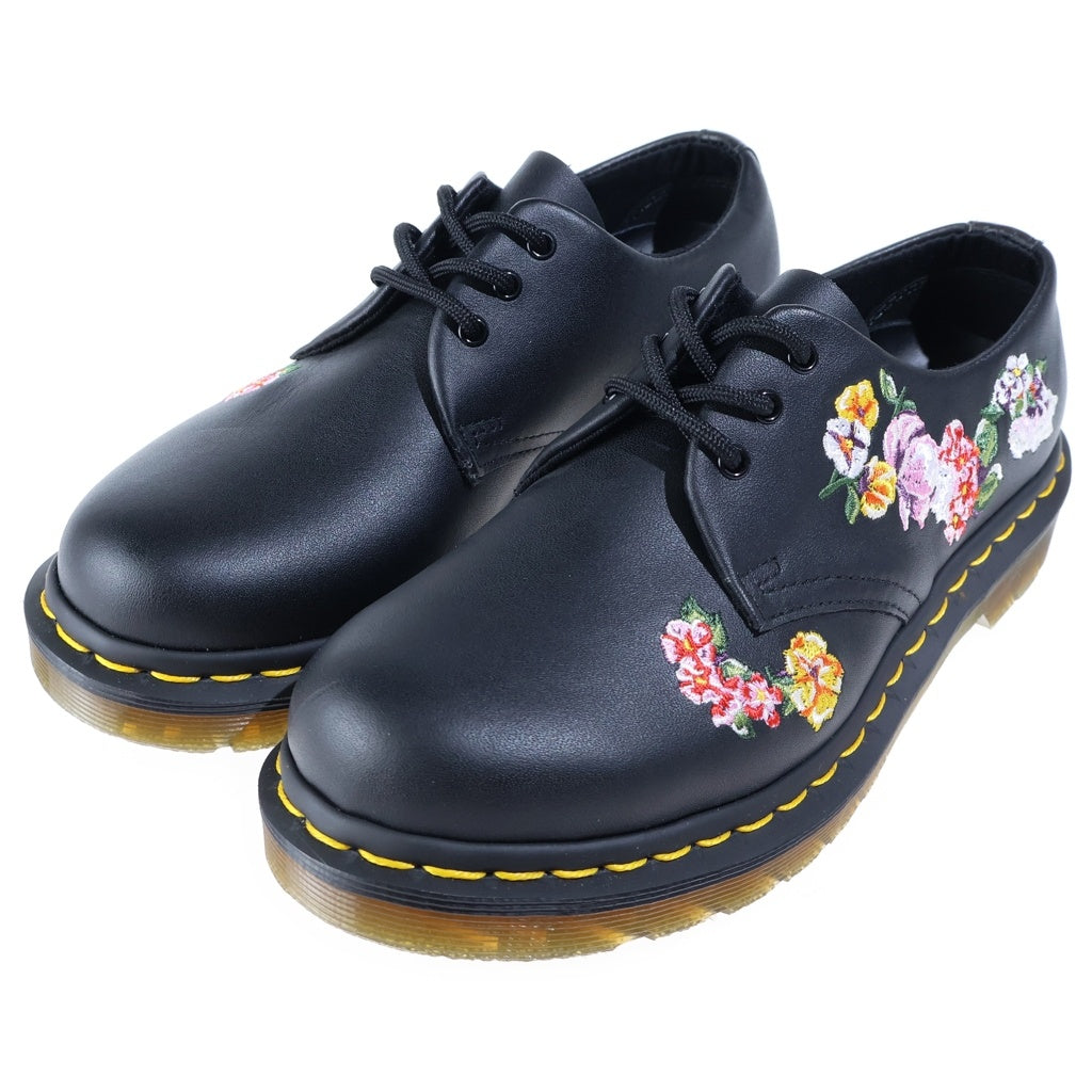 Dr.Martens(ドクターマーチン) 1461 VONDA ヴォンダ フラワー刺繍 3ホール レザー シューズ ブラック レディース