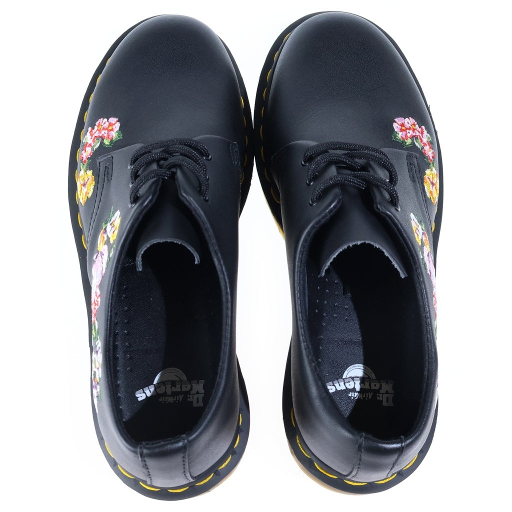 Dr.Martens(ドクターマーチン) 1461 VONDA ヴォンダ フラワー刺繍 3ホール レザー シューズ ブラック レディース