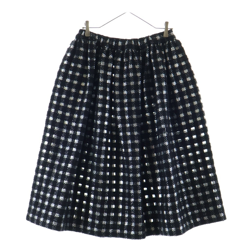 COMME des GARCONS COMME des GARCONS(コムデギャルソンコムデギャルソン) 20SS ブロックチェック ギャザースカート ブラック RF-S015 レディース