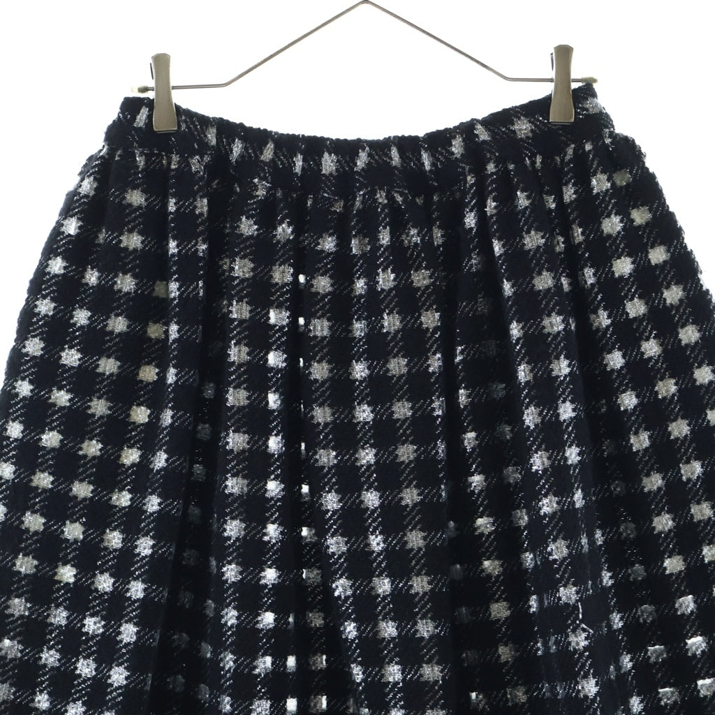 COMME des GARCONS COMME des GARCONS(コムデギャルソンコムデギャルソン) 20SS ブロックチェック ギャザースカート ブラック RF-S015 レディース
