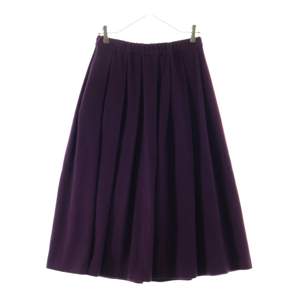 COMME des GARCONS COMME des GARCONS(コムデギャルソンコムデギャルソン) 21AW メルトンウール プリーツ ワイド ロングスカート パープル RH-S019 レディース