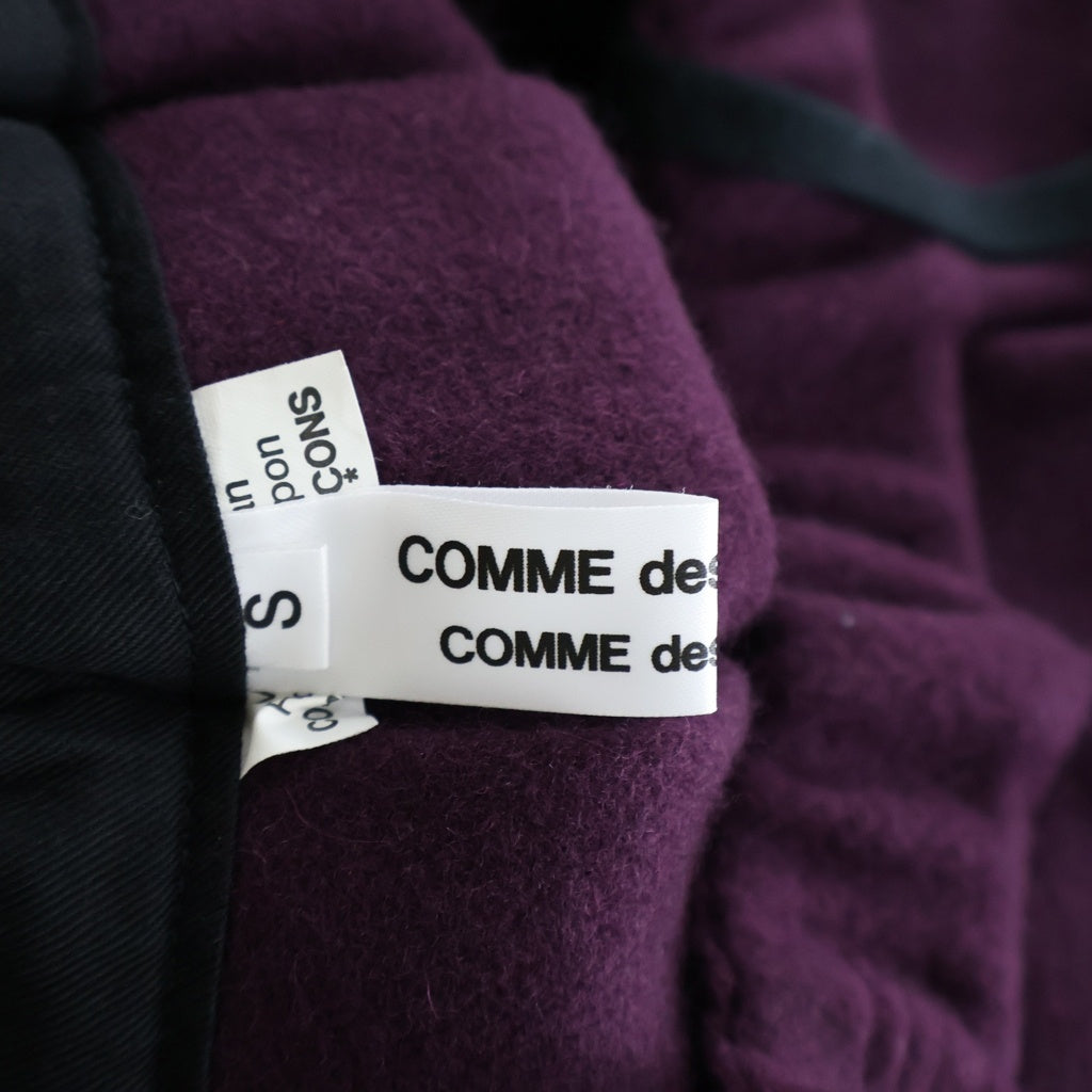 COMME des GARCONS COMME des GARCONS(コムデギャルソンコムデギャルソン) 21AW メルトンウール プリーツ ワイド ロングスカート パープル RH-S019 レディース
