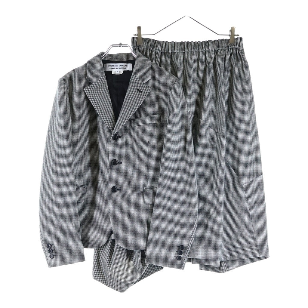 COMME des GARCONS COMME des GARCONS(コムデギャルソンコムデギャルソン) 20AW 千鳥格子 クラシック シングルテーラードジャケット/フレアスカート セットアップ グレー RF-J032 AD2020 レディース