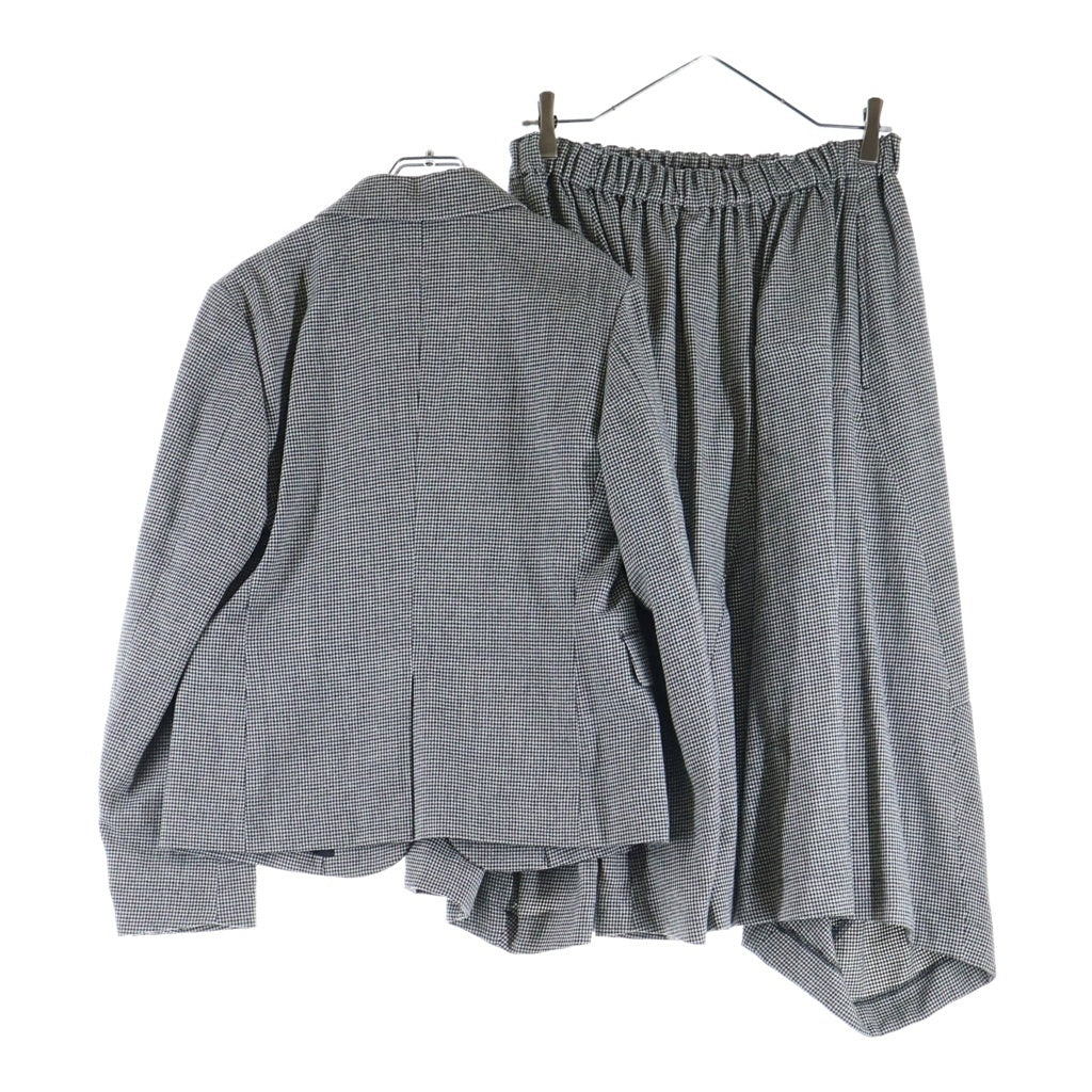 COMME des GARCONS COMME des GARCONS(コムデギャルソンコムデギャルソン) 20AW 千鳥格子 クラシック シングルテーラードジャケット/フレアスカート セットアップ グレー RF-J032 AD2020 レディース